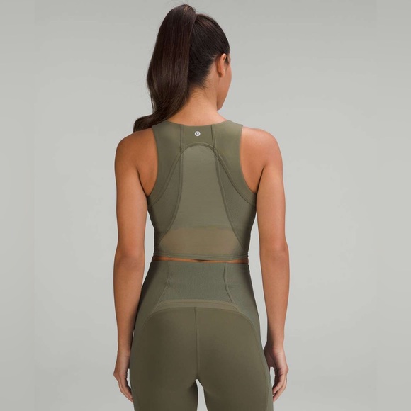 Lululemon Mesh Panelled Training Shelf Tank Top
Army Green - Picture 3 of 7
